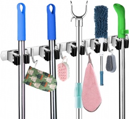mop and broom rack